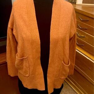 a new day Rust Orange Open Front Cardigan Sweater